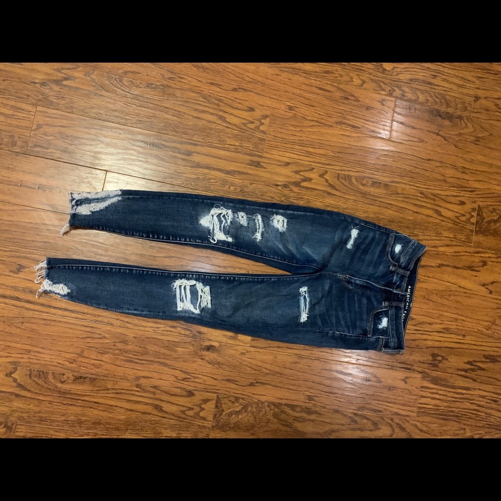 American eagle next level stretch ripped jeans